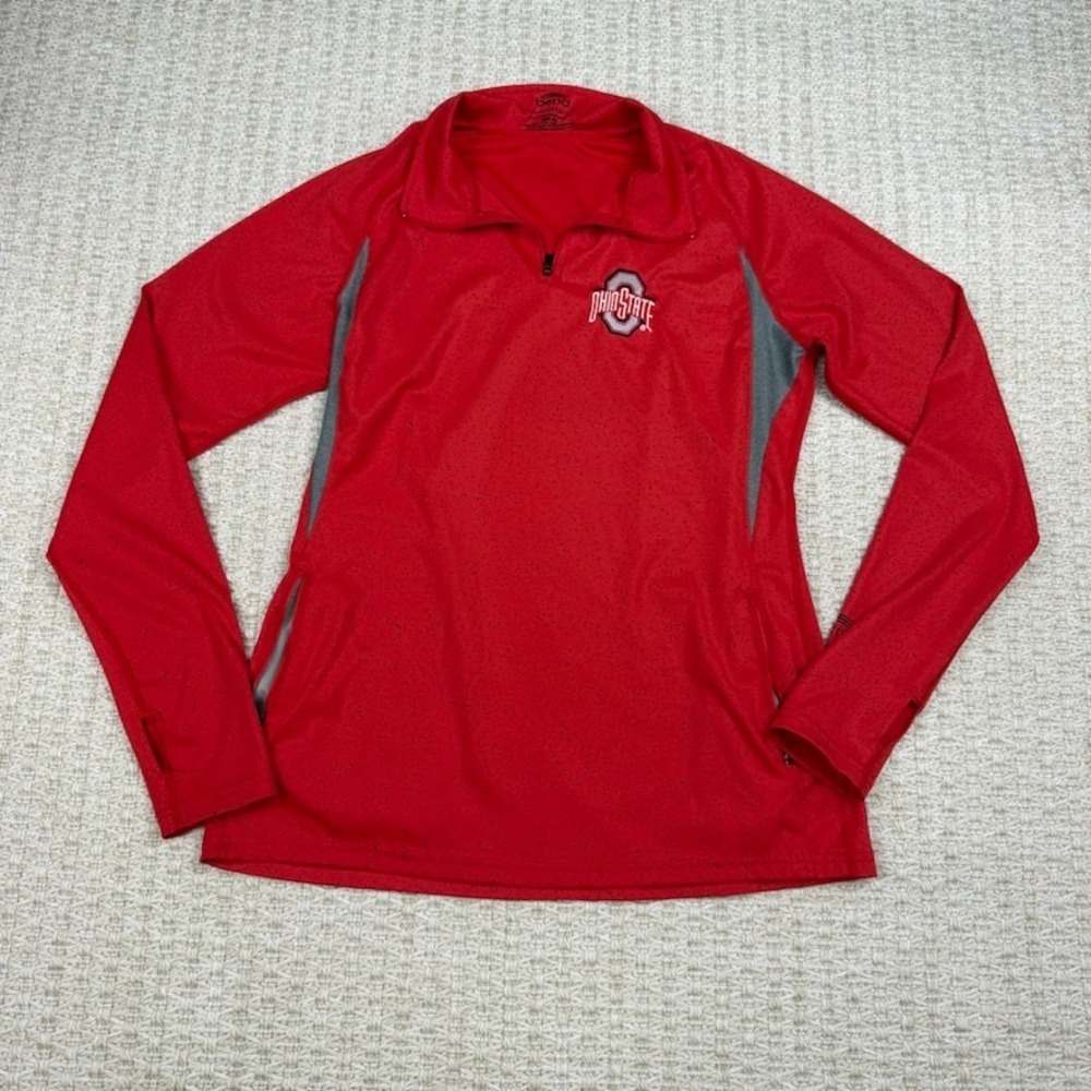 Ohio State Quarter Zip Pullover Size M Buckeyes Collegiate College Athletic